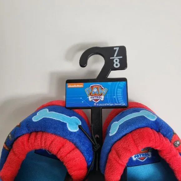 Paw Patrol Kids Slippers Chase Marshall Plush Puppy Dog Sz 7/8 Nickelodeon New - Picture 15 of 16